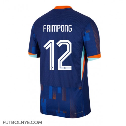 Camiseta Países Bajos Jeremie Frimpong #12 Visitante Equipación Eurocopa 2024 manga corta